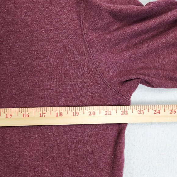 The Normal Brand Sweater Mens Large Burgundy Quarter Zip Lightweight Pullover - Picture 3 of 13